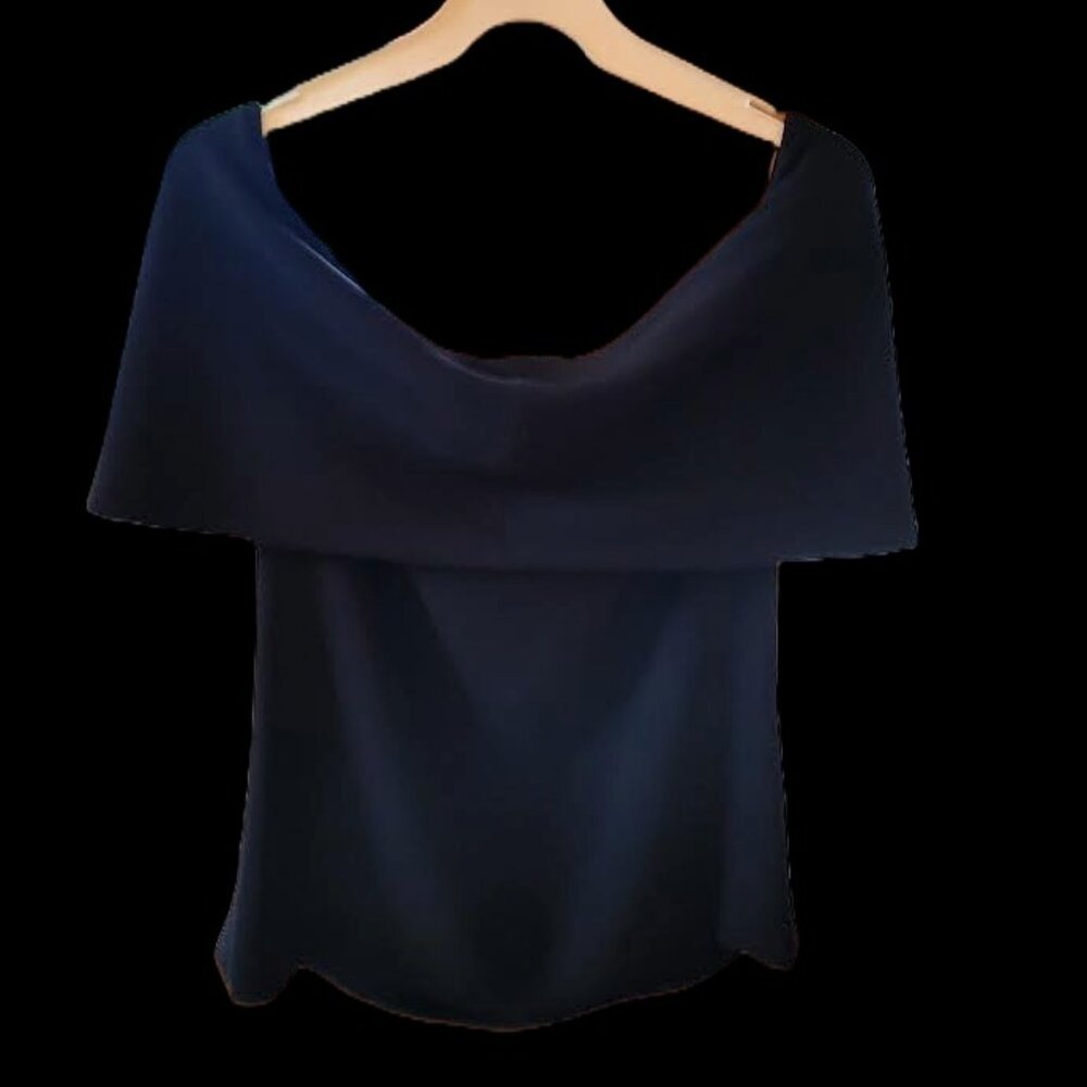 Dana Buchman Cowl Neck Sleeveless top size 10 black